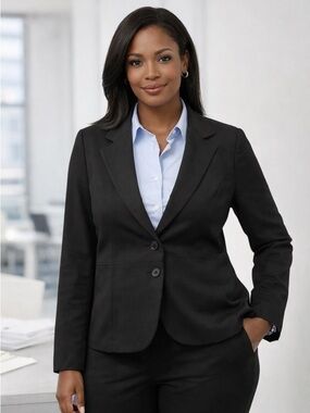 Merona Black Two Button Blazer Jacket Size 2